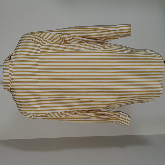 Aureum Gold Stripe Button Down Top Size Small - Picture 7 of 14